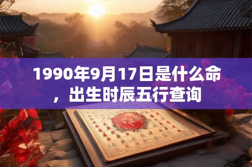 1990年9月17日是什么命，出生时辰五行查询