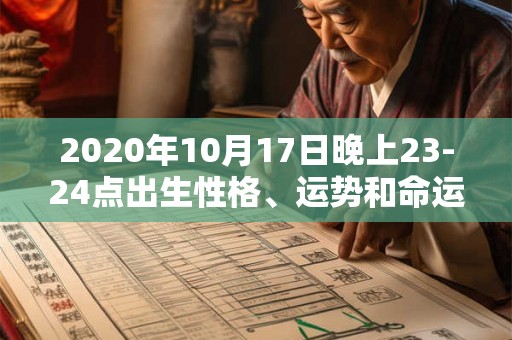 2020年10月17日晚上23-24点出生性格、运势和命运