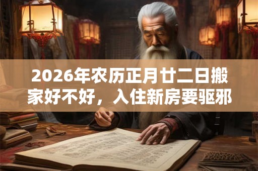 2026年农历正月廿二日搬家好不好，入住新房要驱邪吗？