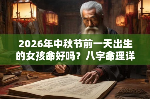 2026年中秋节前一天出生的女孩命好吗？八字命理详解