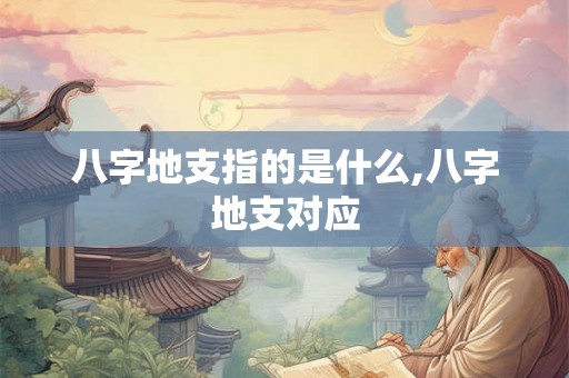 八字地支指的是什么,八字地支对应