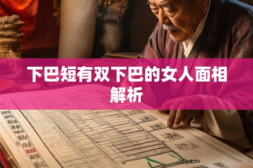 下巴短有双下巴的女人面相解析