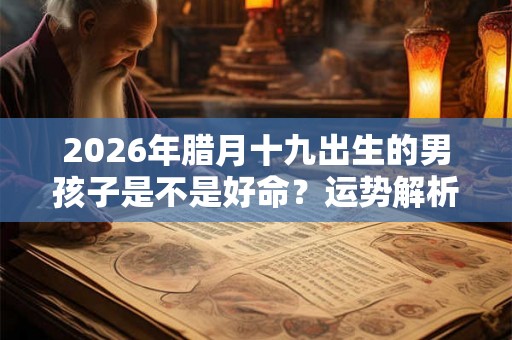 2026年腊月十九出生的男孩子是不是好命？运势解析