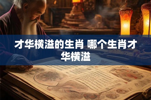 才华横溢的生肖 哪个生肖才华横溢
