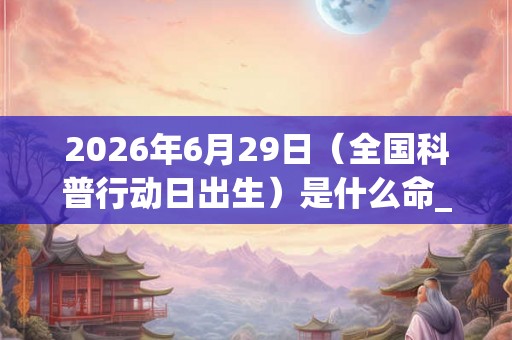 2026年6月29日（全国科普行动日出生）是什么命_命运如何