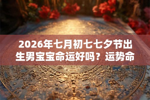 2026年七月初七七夕节出生男宝宝命运好吗?运势命数怎么样? 2026年七月初七七夕节出生男宝宝命运好吗?运势命数怎么样?