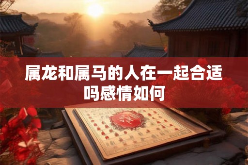 属龙和属马的人在一起合适吗感情如何