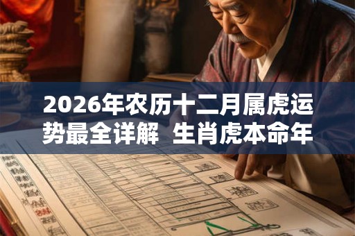 2026年农历十二月属虎运势最全详解 生肖虎本命年事业运程 2026年农历十二月属虎运势最全详解 生肖虎本命年事业运程