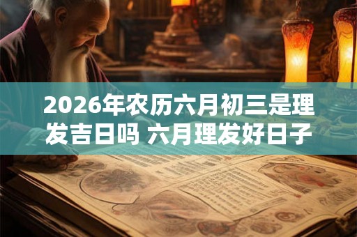 2026年农历六月初三是理发吉日吗 六月理发好日子一览表