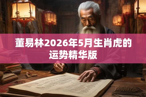 董易林2026年5月生肖虎的运势精华版 董易林2026年5月生肖虎的运势精华版