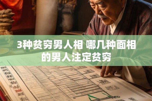 3种贫穷男人相 哪几种面相的男人注定贫穷