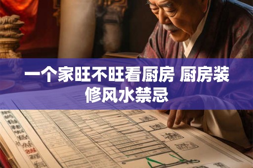 一个家旺不旺看厨房 厨房装修风水禁忌 一个家旺不旺看厨房 厨房装修风水禁忌