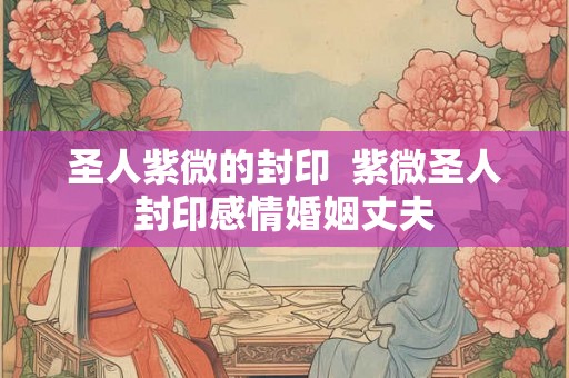 圣人紫微的封印  紫微圣人封印感情婚姻丈夫