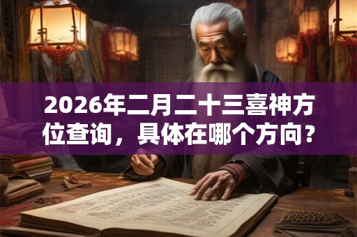 2026年二月二十三喜神方位查询,具体在哪个方向? 2026年二月二十三喜神方位查询,具体在哪个方向?