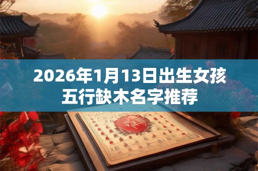 2026年1月13日出生女孩五行缺木名字推荐