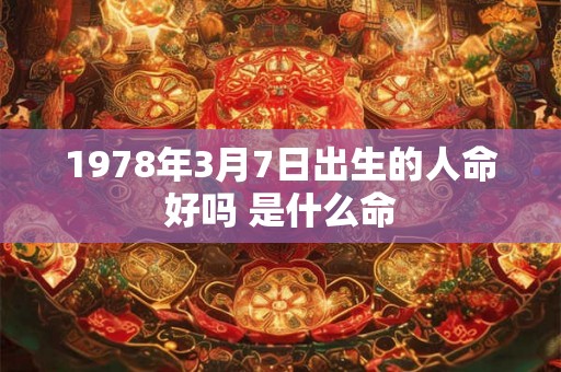 1978年3月7日出生的人命好吗 是什么命