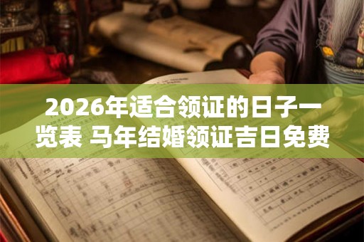 2026年适合领证的日子一览表 马年结婚领证吉日免费查询