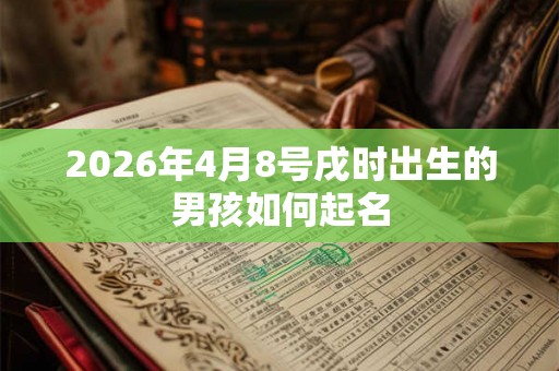 2026年4月8号戌时出生的男孩如何起名