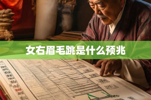 女右眉毛跳是什么预兆