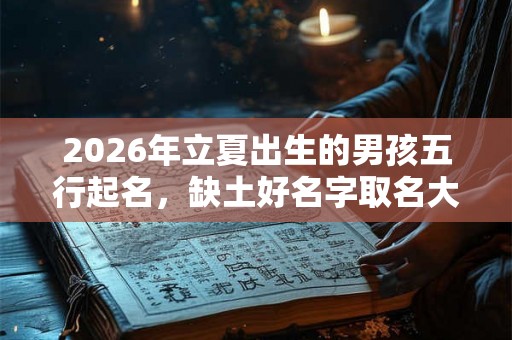 2026年立夏出生的男孩五行起名,缺土好名字取名大全 2026年立夏出生的男孩五行起名,缺土好名字取名大全