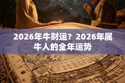 2026年牛财运？2026年属牛人的全年运势