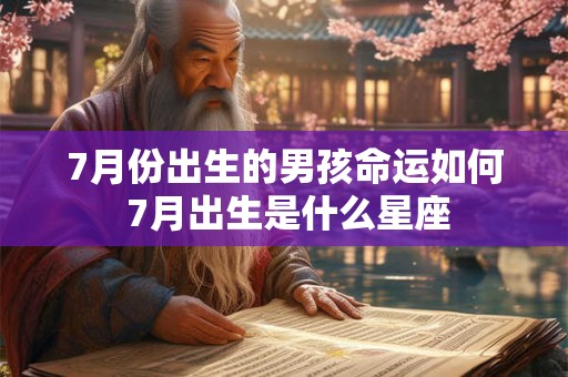 7月份出生的男孩命运如何 7月出生是什么星座 7月份出生的男孩命运如何 7月出生是什么星座