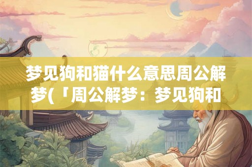 梦见狗和猫什么意思周公解梦(「周公解梦:梦见狗和猫的解释是什么?」) 梦见狗和猫什么意思周公解梦(「周公解梦:梦见狗和猫的解释是什么?」)