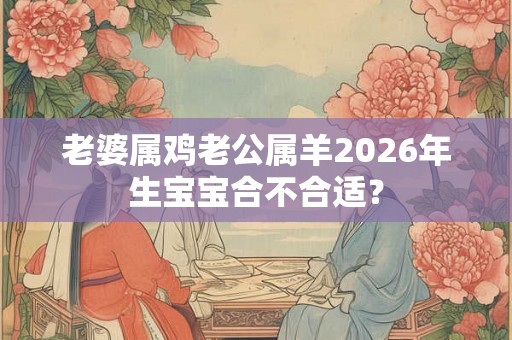 老婆属鸡老公属羊2026年生宝宝合不合适? 老婆属鸡老公属羊2026年生宝宝合不合适?