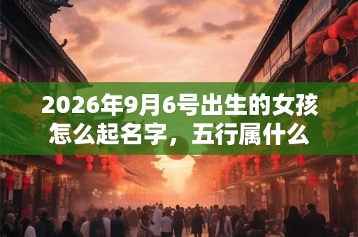 2026年9月6号出生的女孩怎么起名字，五行属什么