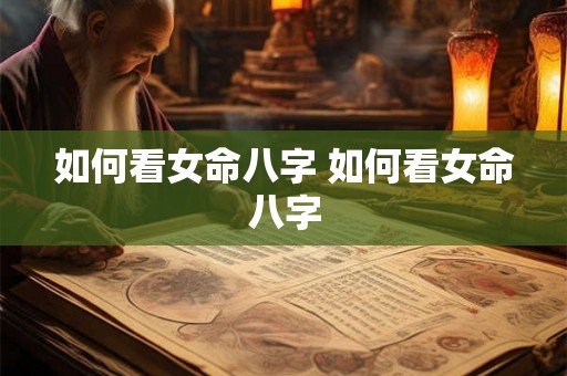 如何看女命八字 如何看女命八字