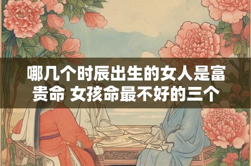 哪几个时辰出生的女人是富贵命 女孩命最不好的三个时辰