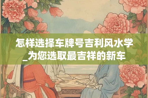 怎样选择车牌号吉利风水学_为您选取最吉祥的新车