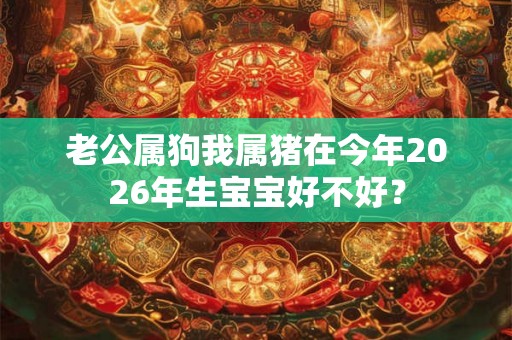 老公属狗我属猪在今年2026年生宝宝好不好? 老公属狗我属猪在今年2026年生宝宝好不好?