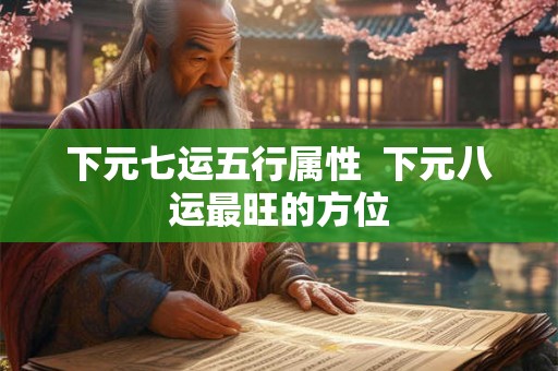 下元七运五行属性  下元八运最旺的方位