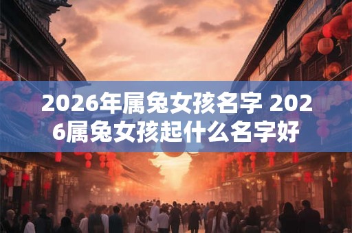 2026年属兔女孩名字 2026属兔女孩起什么名字好