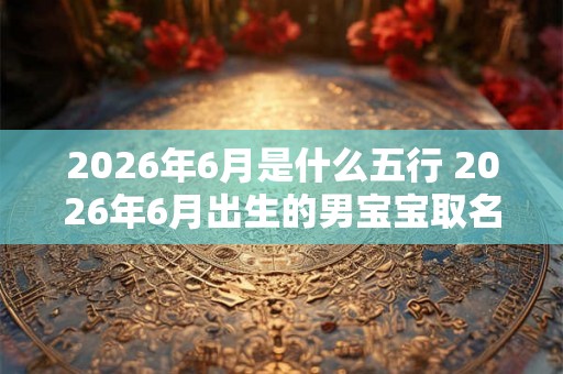 2026年6月是什么五行 2026年6月出生的男宝宝取名