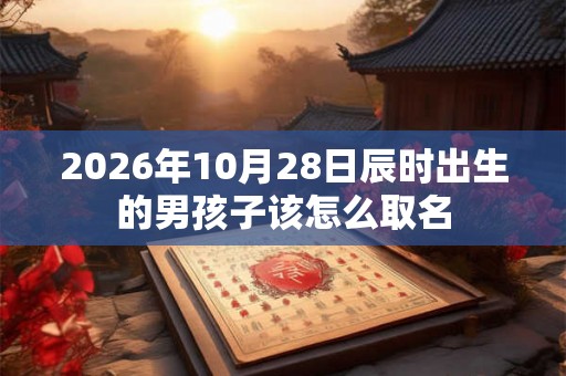 2026年10月28日辰时出生的男孩子该怎么取名