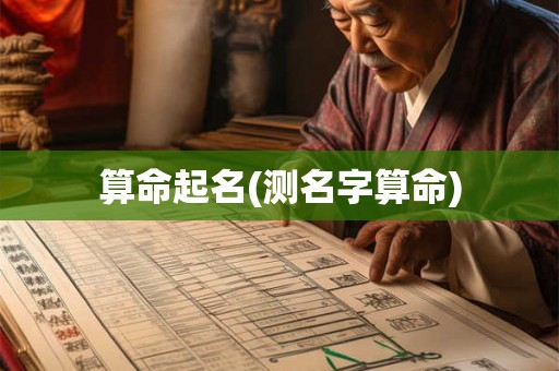 算命起名(测名字算命)
