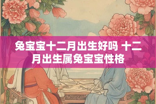 兔宝宝十二月出生好吗 十二月出生属兔宝宝性格