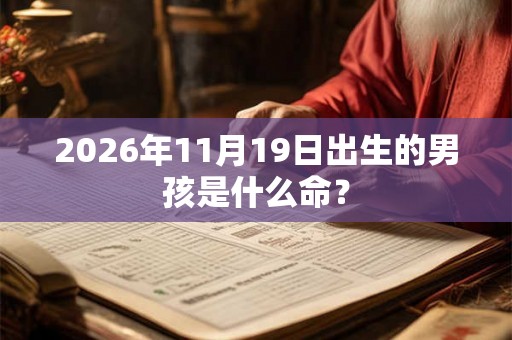 2026年11月19日出生的男孩是什么命？