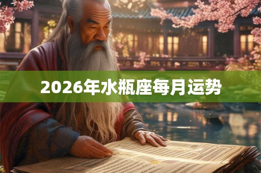 2026年水瓶座每月运势