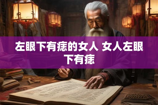 左眼下有痣的女人 女人左眼下有痣 左眼下有痣的女人 女人左眼下有痣