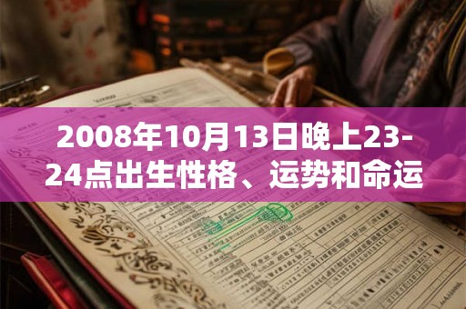 2008年10月13日晚上23-24点出生性格、运势和命运