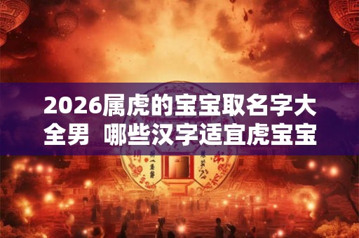 2026属虎的宝宝取名字大全男  哪些汉字适宜虎宝宝