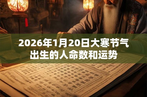 2026年1月20日大寒节气出生的人命数和运势 2026年1月20日大寒节气出生的人命数和运势