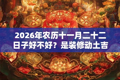 2026年农历十一月二十二日子好不好?是装修动土吉日吗? 2026年农历十一月二十二日子好不好?是装修动土吉日吗?