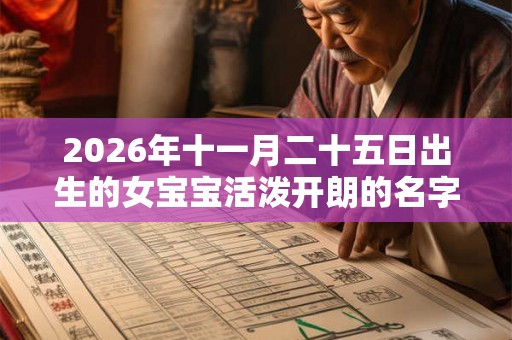 2026年十一月二十五日出生的女宝宝活泼开朗的名字大全