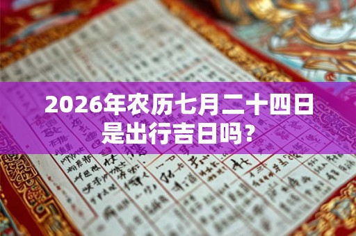 2026年农历七月二十四日是出行吉日吗？