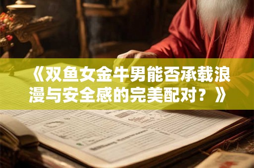 《双鱼女金牛男能否承载浪漫与安全感的完美配对？》