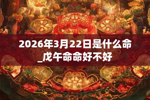2026年3月22日是什么命_戊午命命好不好